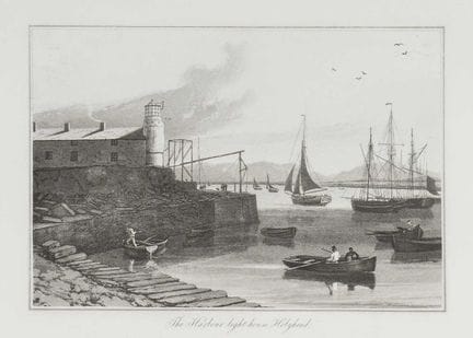 W. Daniell - Faro del puerto de Holyhead, hacia 18