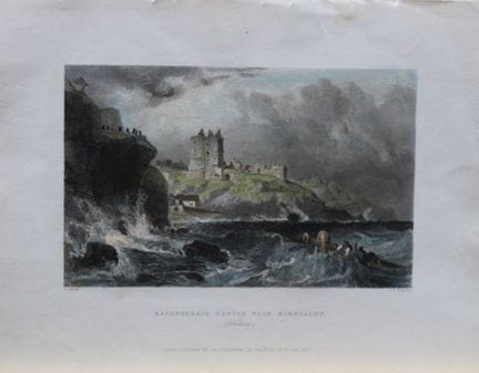 Thomas Allom - El castillo de Ravenscraig en Escoc