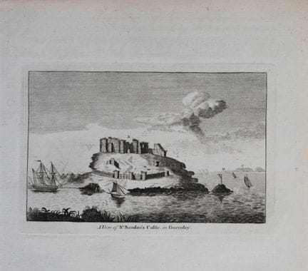 Alex Hogg - St Samfron's Castle, Guernsey 1786.

T