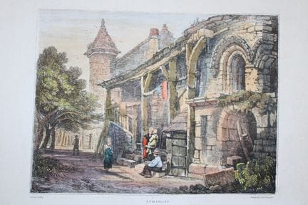 Samuel Prout - Lithographie représentant Jumielles