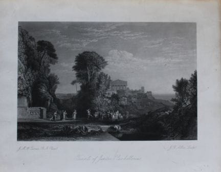 JMW Turner - Templo de Júpiter Panhellenius, graba
