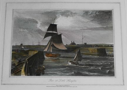 W. Daniell - Muelle de Little Hampton, hacia 1820.