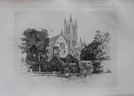 Die Kathedrale von Canterbury von Joseph Pennell, 