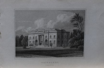 JP Neale - Thirkleby Hall, Yorkshire, grabado por 