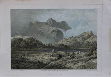 James B. Pyne - Les Langdale Pikes, gravure de T. 