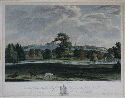T. Bonner - Grabado de Stover Lodge, Devon, 1792.
