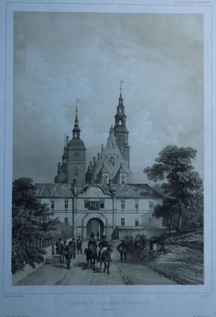 Bayot - Le château de Rosenborg à Copenhague, 1842