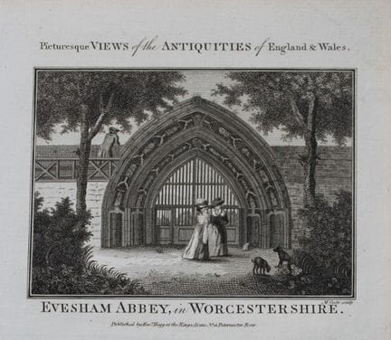 Alex Hogg - Evesham Abbey, Worcestershire 1786.

T
