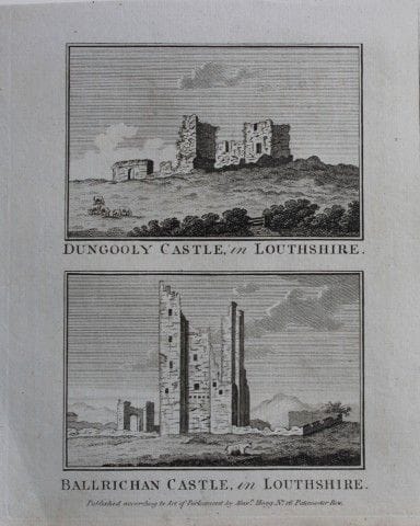 Alex Hogg - Dungooly and Ballrichan Castles, Louth