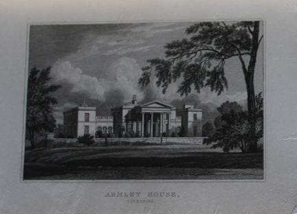 JP Neale - Armley House, Yorkshire, grabado por W.