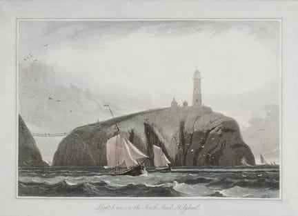 W. Daniell - Faro de South Stack, Holyhead, hacia 