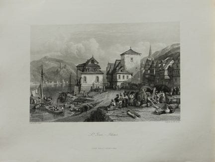 WL Leitch – St. Goar am Rhein, gestochen von J. W.