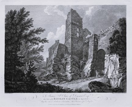 Thomas Hearne - Castillo de Roslin, Mid Lothian, 1