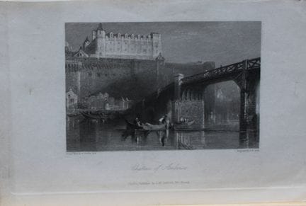J. M. W. Turner - El castillo de Amboise, grabado 