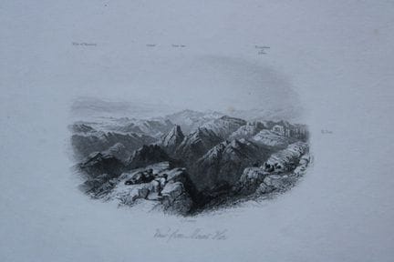 W. H. Bartlett – Le mont Hor, gravure de C. Cousen