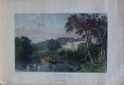 Thomas Allom - Wynyard, Durham, grabado por W. Flo