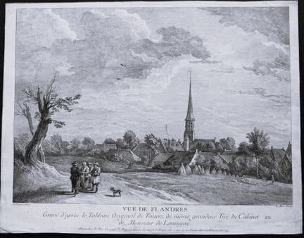David Teniers - Gravure de Le Bas - Vue de Flandre