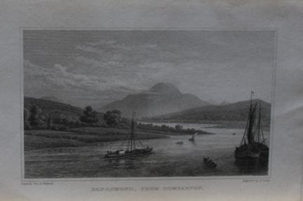 Thomas Shepherd - Ben Lomond, grabado por S. Lacey