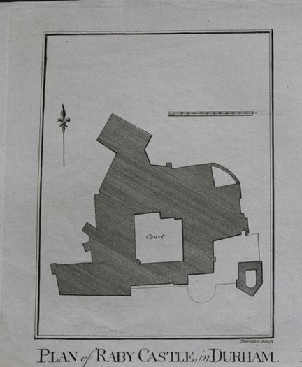 Alex Hogg - Plan of Raby Castle, Durham 1786.

Thi