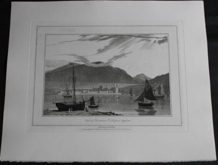W. Daniell - El castillo de Caernarvon visto desde