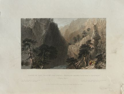 WH Bartlett – Der Guill-Pass in den Alpen, gestoch