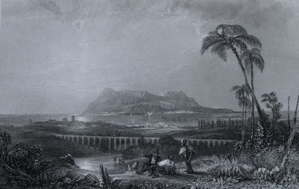 Bentley - Gravure de Gibraltar, 1840.

Cette gravu