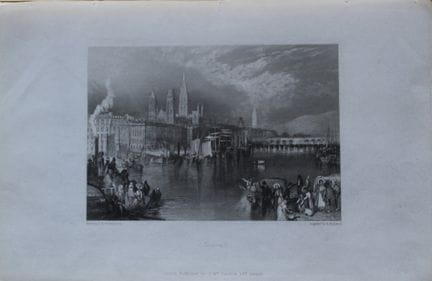 J. M. W. Turner - Ruán, grabado por R. Brandard, 1