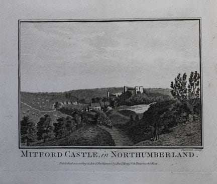 Alex Hogg - Mitford Castle, Northumberland 1786.

