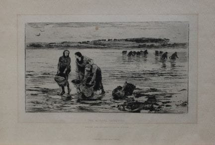 Colin Hunter – Radierung „Die Muschelsammler“, 189