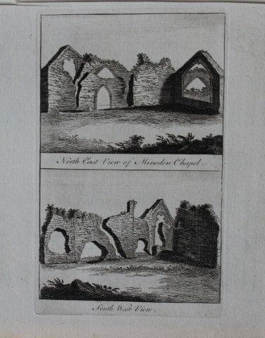 Alex Hogg - Views of Minsden Chapel 1786.

This co