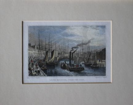 Thomas Shepherd - Leith Harbour, Edinburgh engrave