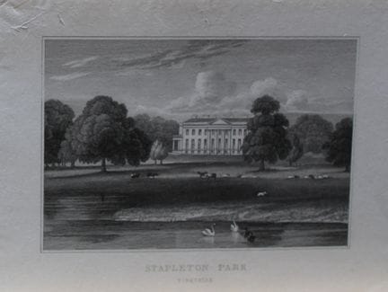 JP Neale - Stapleton Park, Yorkshire, grabado por 