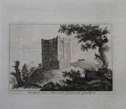 Alex Hogg - The Keep of Guildford Castle 1786.

Th