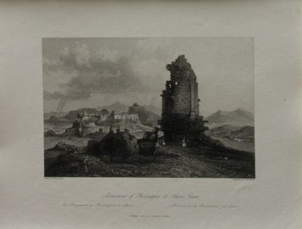 WH Bartlett - Monument of Philoppapas  at Athens e