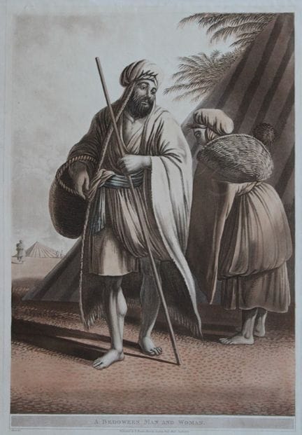 Luigi Mayer - Aquatinte représentant un homme et u
