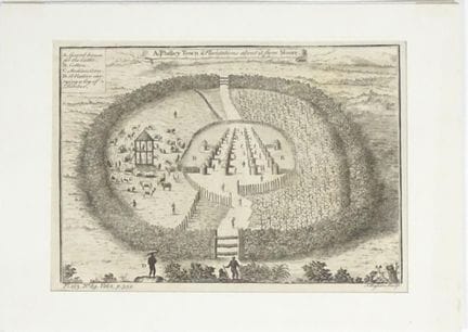 Basire - Una localidad de los fula, África, 1745.
