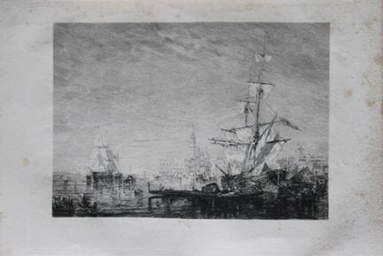 Ansicht von Venedig von Félix Ziem, Radierung von 