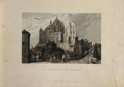 C Stanfield - St Michael's Mount, Normandy engrave