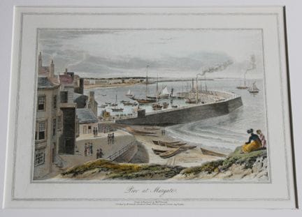 W. Daniell - La jetée de Margate, dans le Kent, ve