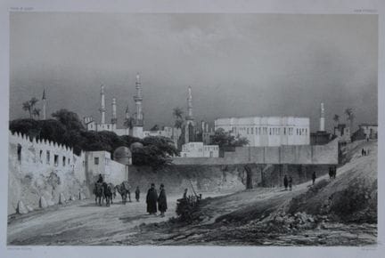De Sinety - Lithographie de Siout, Haute-Égypte, 1