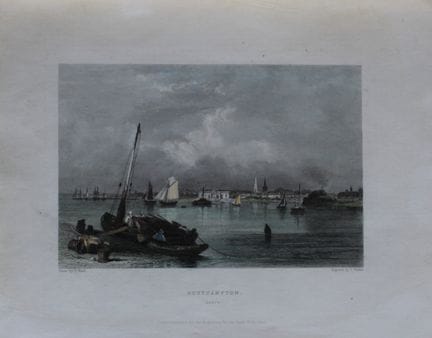 T. Nash - Southampton, Hants, grabado por E. Finde