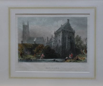 WH Bartlett - Castillo de Mauchline, Escocia, grab