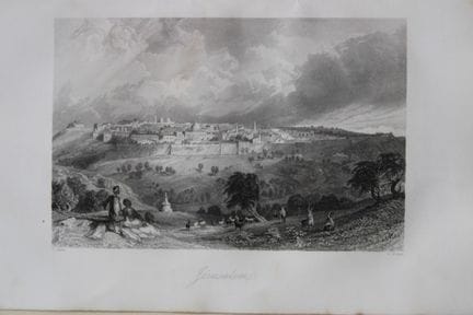 T. Allom – Jérusalem, gravure de S. Fisher, 1855.
