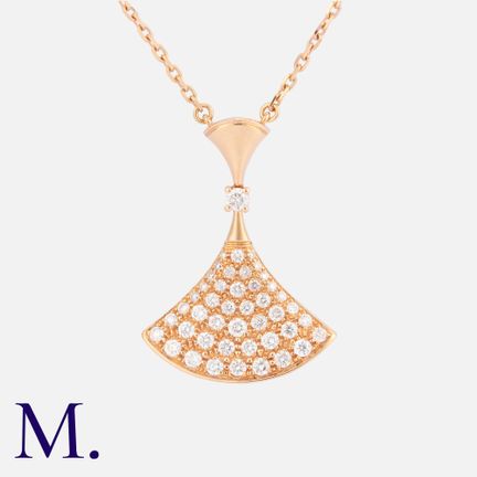 BULGARI, collier avec pendentif en diamants « Diva