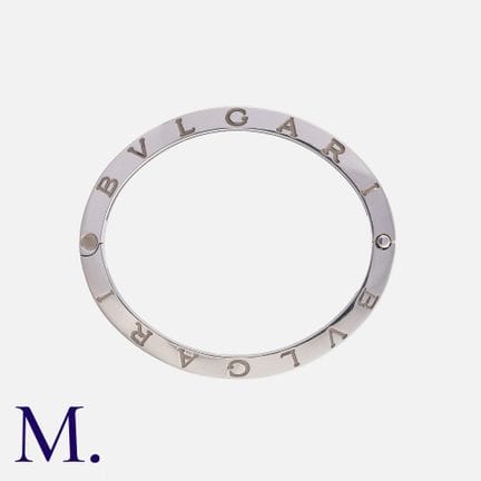 BULGARI, A B.Zero1 Bangle en acier et or jaune 18k