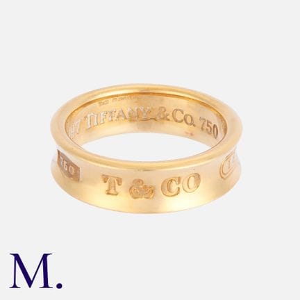 TIFFANY &amp; Co, bague anneau « 1837 » en or jaun