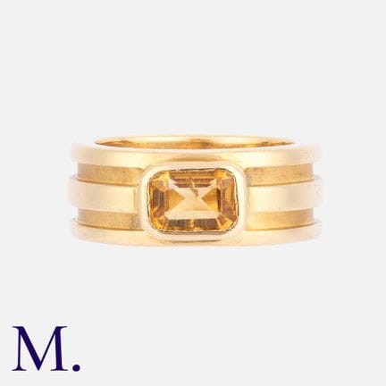 TIFFANY &amp; Co, bague en citrine en or jaune 18 