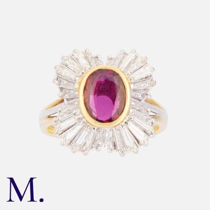 Bague « Ballerine » en rubis et diamants, en or ja