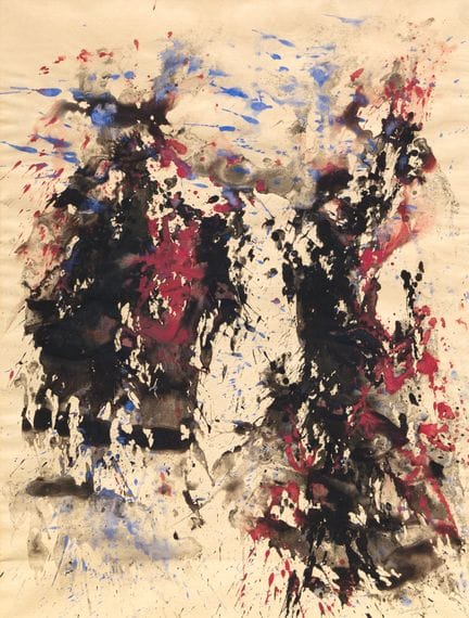 Paul-Émile Borduas, «Massifs déchiquetés», 1954, a