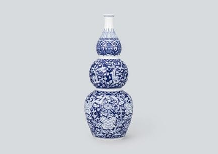 MEISSEN, Blau-Weiß-Porzellanvase „Drache des Osten